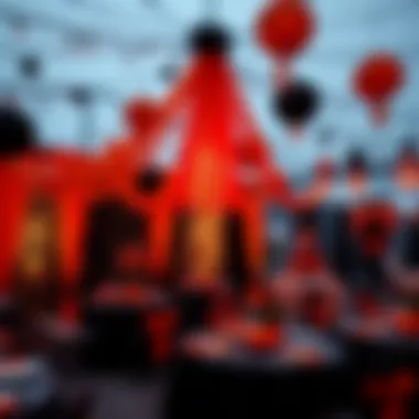 Magnificent Effective Usage of Orange and Black Party Decorations