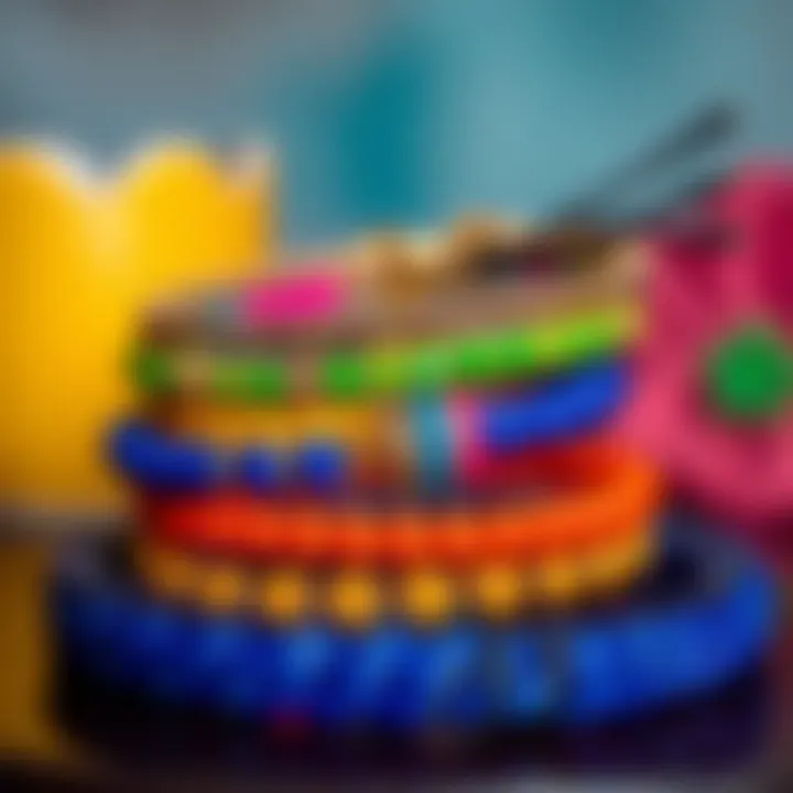 Creative Colorful Bracelets Colorful bracelets stacked creatively for a vibrant look