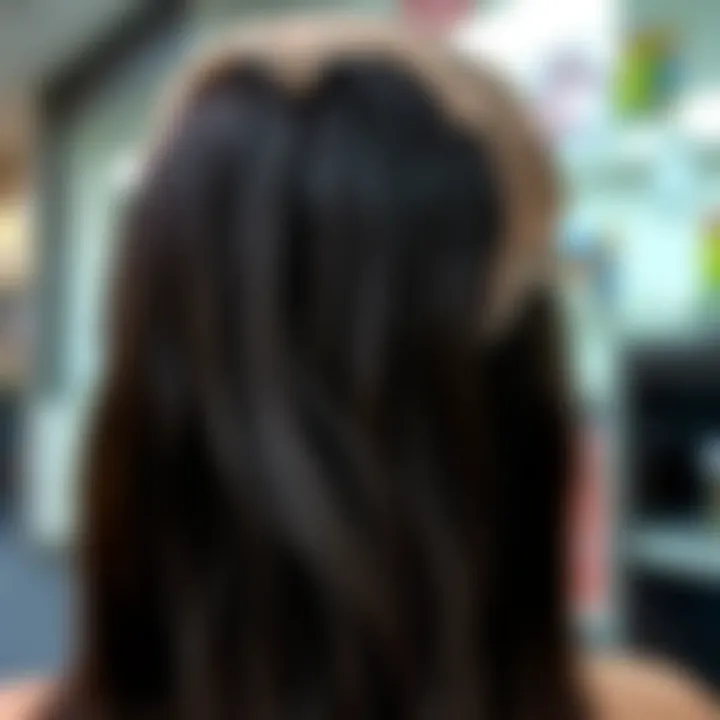 Close-up of a high-quality lace front wig showcasing texture