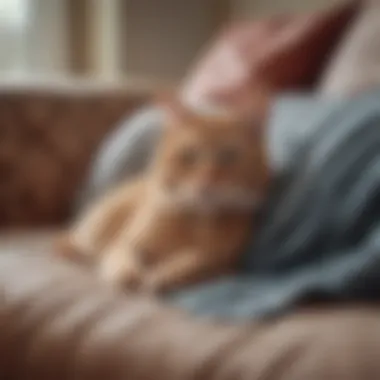 Close-up of fabric textures used in anti-cat couch covers