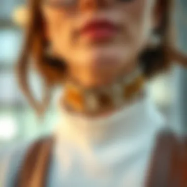 Stylish around the neck glasses holder made from eco-friendly materials.