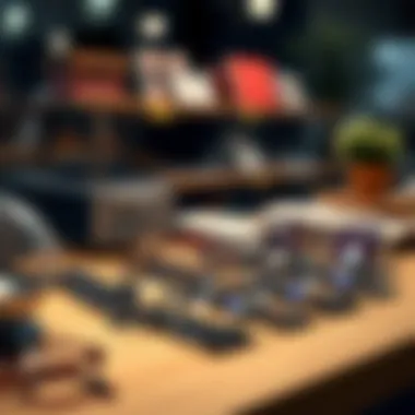 Variety of around the neck glasses holders displayed on a table.