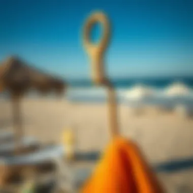 Durable beach hook showcasing eco-friendly materials
