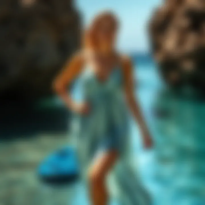 Sustainable swim dress made from eco-friendly materials