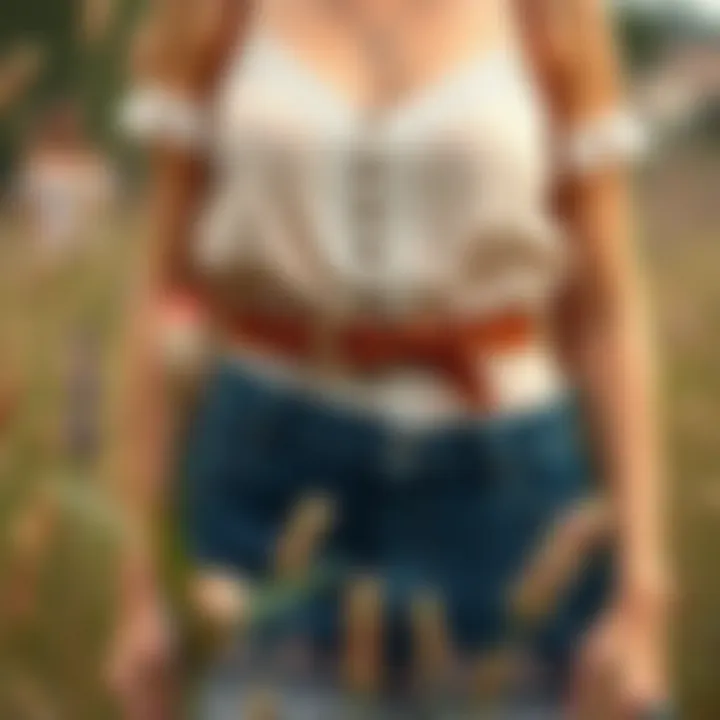 Eco-friendly boho dress belts displayed in nature