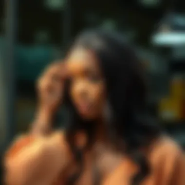 Person applying a lace front wig with precision