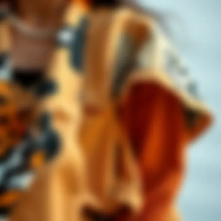 Close-up of sustainable fabrics used in modern streetwear