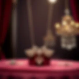 Elegant necklace displayed on a velvet background