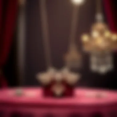 Elegant necklace displayed on a velvet background