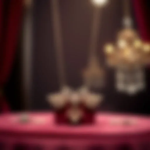 Elegant necklace displayed on a velvet background