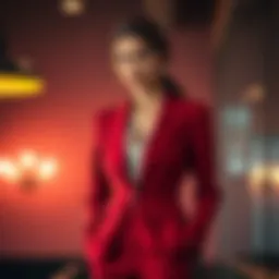 Elegant office blazer in a sophisticated setting