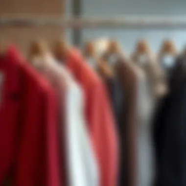 Diverse Styles of Blazers Variety of blazer styles showcased on hangers