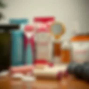 Sustainable Hair Remover Roller Choices A beautifully arranged display of hair remover rollers alongside eco-friendly alternatives