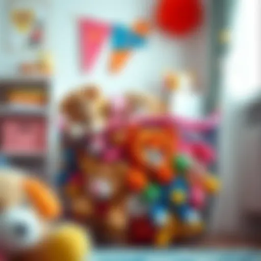 Vibrant Storage Solution for Plush Toys Colorful stuffed animal storage net filled with plush toys