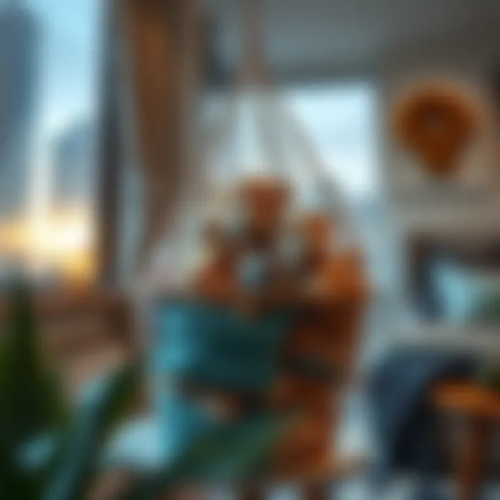 Creative decor idea using stuffed animal storage nets