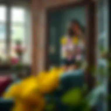 Inspiring Home Environment A cozy home setting with inspirational sticky notes on a mirror