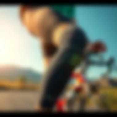 Protective cycling knee clothing for sun safety