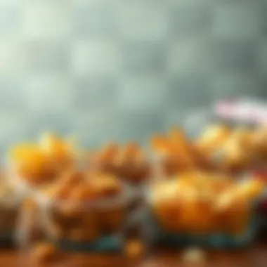 Effective Portion Control Portion control demonstrated with assorted snacks in divided containers