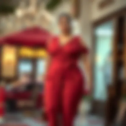 Chic Elegance in Plus-Size Capri Sets Elegant plus-size capri set styled for a formal occasion