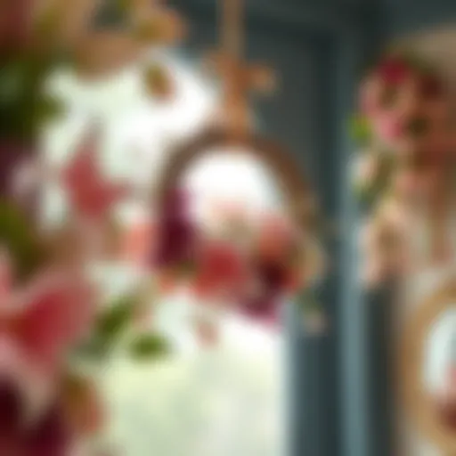 Florals Bring Life to Your Easter Decor Elegant Easter wreath hanger showcasing a floral design