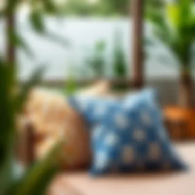 Selection of eco-friendly outdoor pillow covers made from sustainable materials