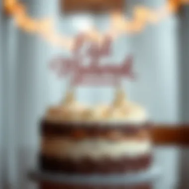 Minimalistic Eid Mubarak cake topper with modern flair