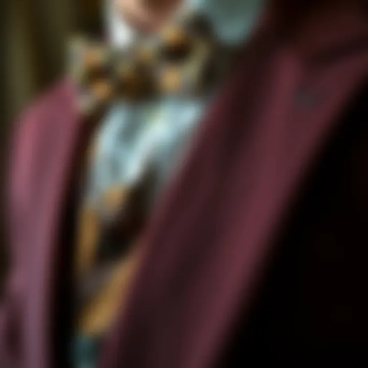 The Art of Fabric in Fashion A close-up of rich fabric textures highlighting the quality of materials used in suits and vests.