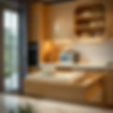 Elegant kitchen with organized cutlery drawer