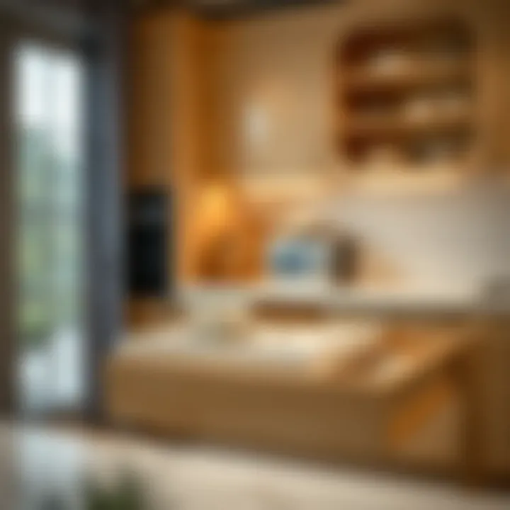 Elegant kitchen with organized cutlery drawer