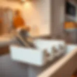 Stylish expandable cutlery organizer in a modern kitchen drawer