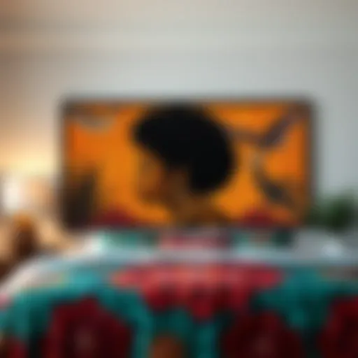 Vibrant Cultural Motifs Vibrant African American wall art featuring cultural motifs