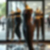 Stylish Bermuda leggings with pockets displayed on a mannequin