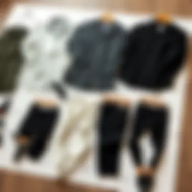 Versatile Styling: Bermuda Leggings Essentials Different styling options for Bermuda leggings in a flat lay