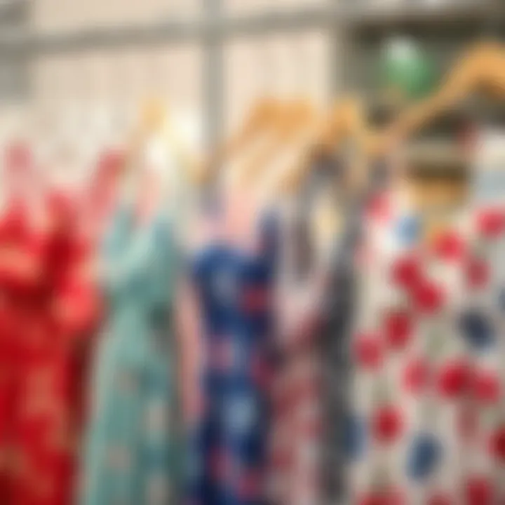 Variety of Styles: Plus Size Swim Dresses Diverse range of plus size swim dresses displayed on hangers