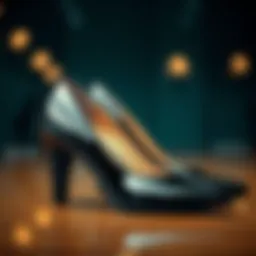 Elegant black patent leather pumps showcasing their glossy finish