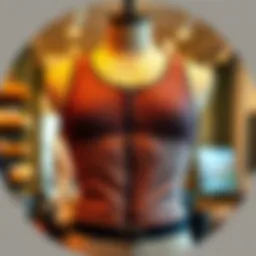 Stylish body sculpting vest displayed on a mannequin