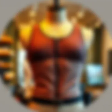 Stylish body sculpting vest displayed on a mannequin