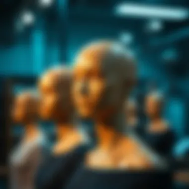 Versatile brown mannequin head used in a fashion design classroom.