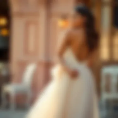 Elegant maxi bridal shower dress styled with accessories