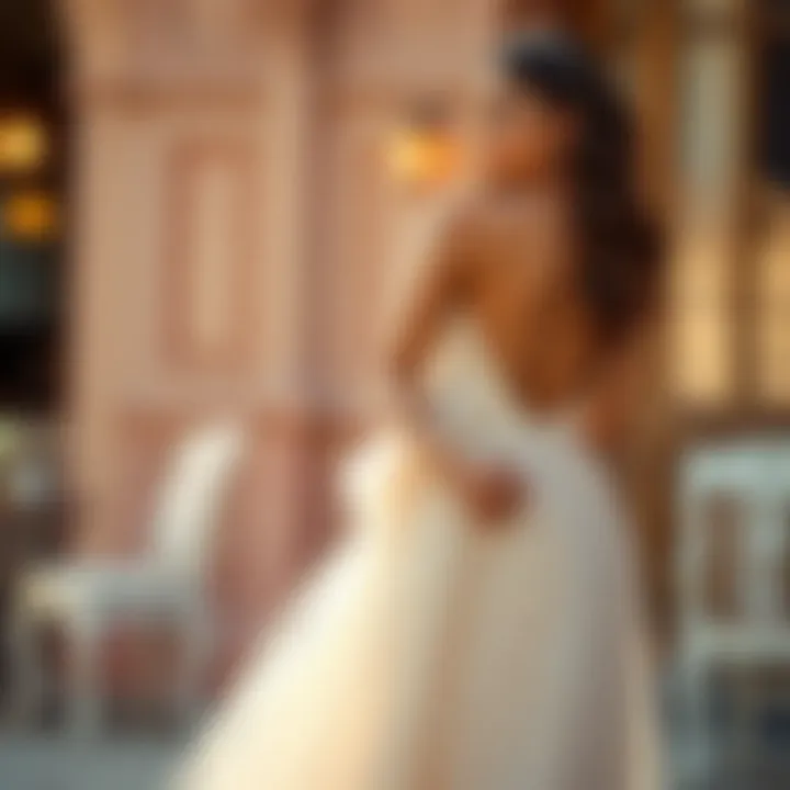 Elegant maxi bridal shower dress styled with accessories