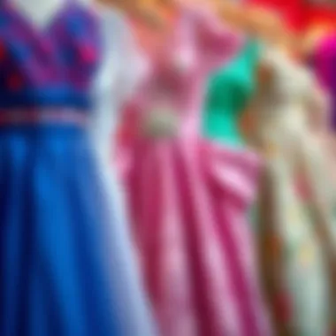 Variety of fabric choices for bridal shower dresses