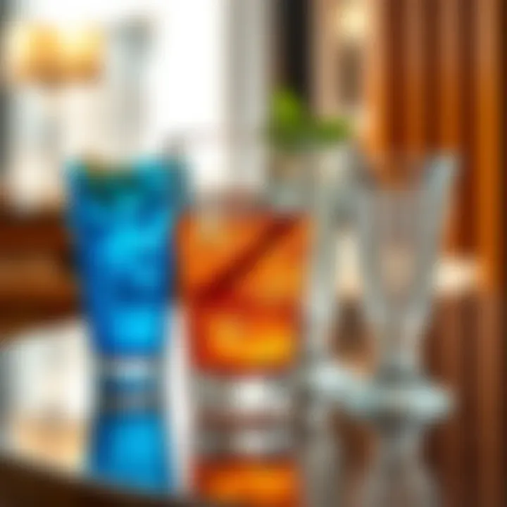 Diverse designs of clear plastic cocktail glasses showcasing modern aesthetics