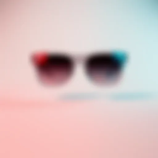 Chic Clear Y2K Sunglasses A stylish pair of clear Y2K sunglasses on a minimalist background.