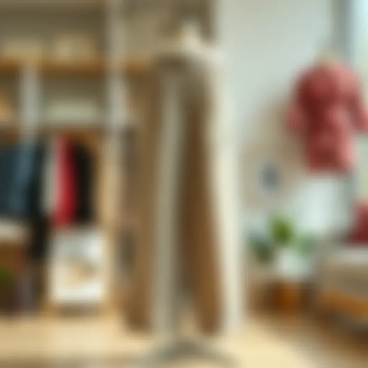 Stylish cotton wide leg pants displayed on a mannequin