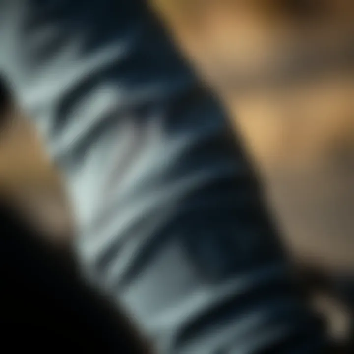 Close-up of the fabric texture of cooling sleeves