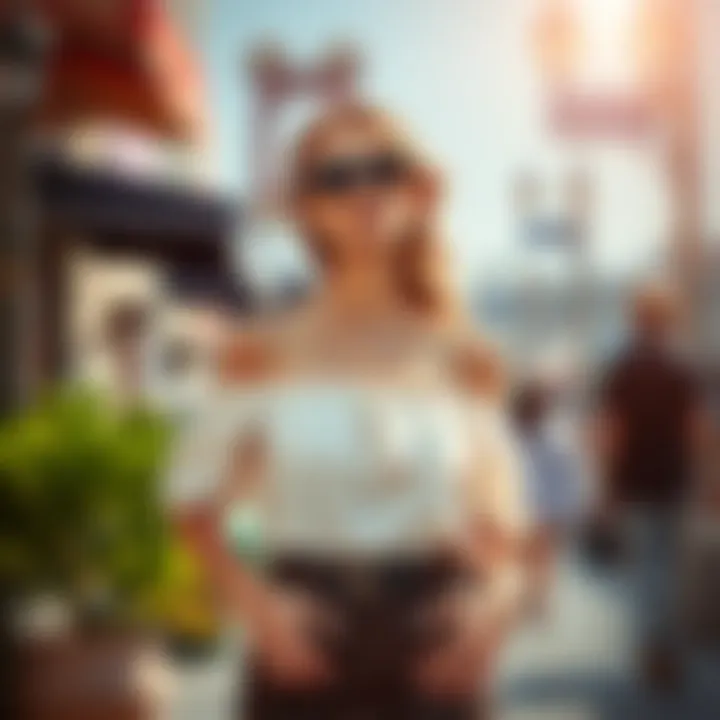 Trendy off-shoulder top perfect for summer outings