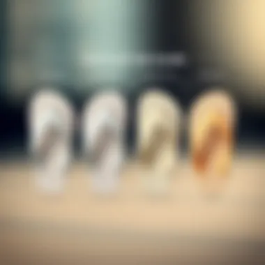 Comparison of Flip Flop Toe Guard Materials Comparison chart showcasing various materials used in flip flop toe guards