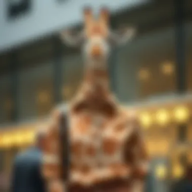 Stylish giraffe blouse paired with trendy accessories