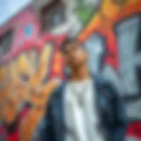 A vibrant urban mural showcasing street art