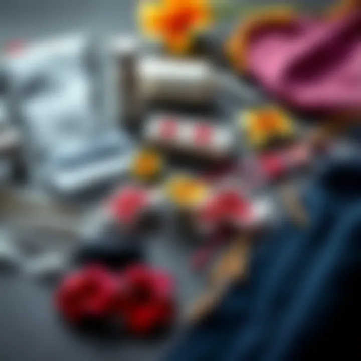 Care and Maintenance of Claw Clips Flat lay of various Hawaiian flower claw clips alongside care and maintenance items